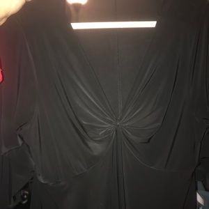 Blouse, black, tapered bottom, very cute